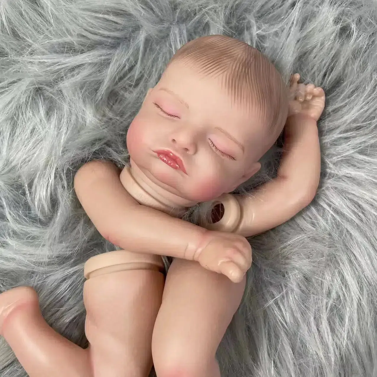 19-Inch Rosalie Reborn Doll Kit Painted Vinyl with 3D Veins and Cloth Body