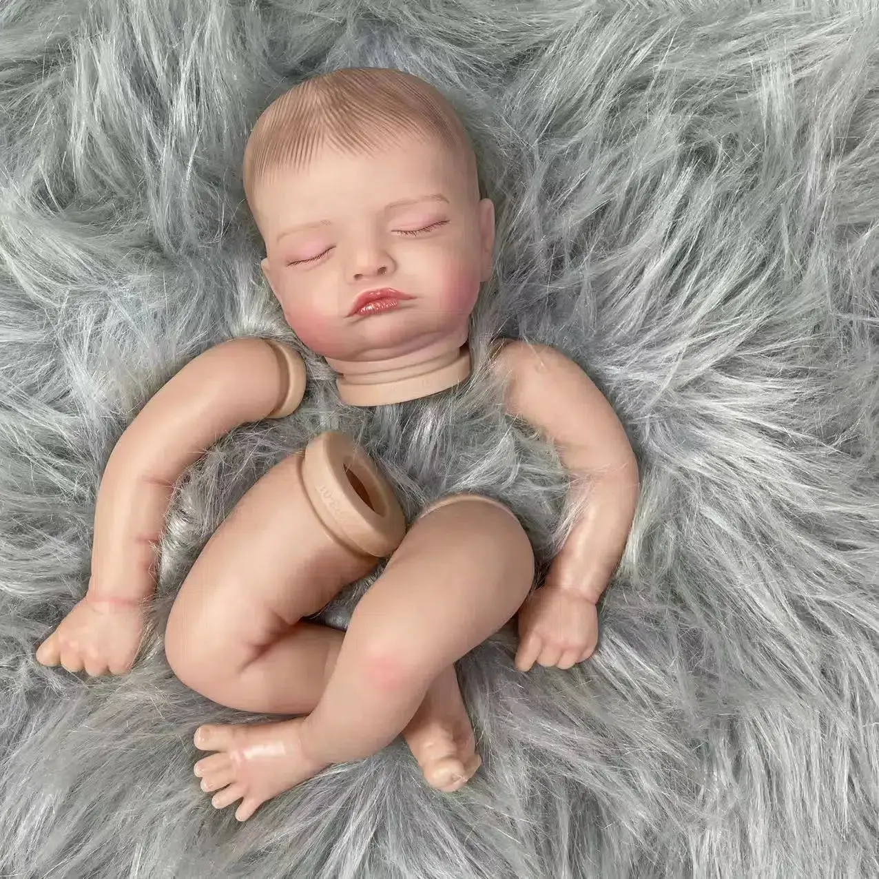 19-Inch Rosalie Reborn Doll Kit Painted Vinyl with 3D Veins and Cloth Body