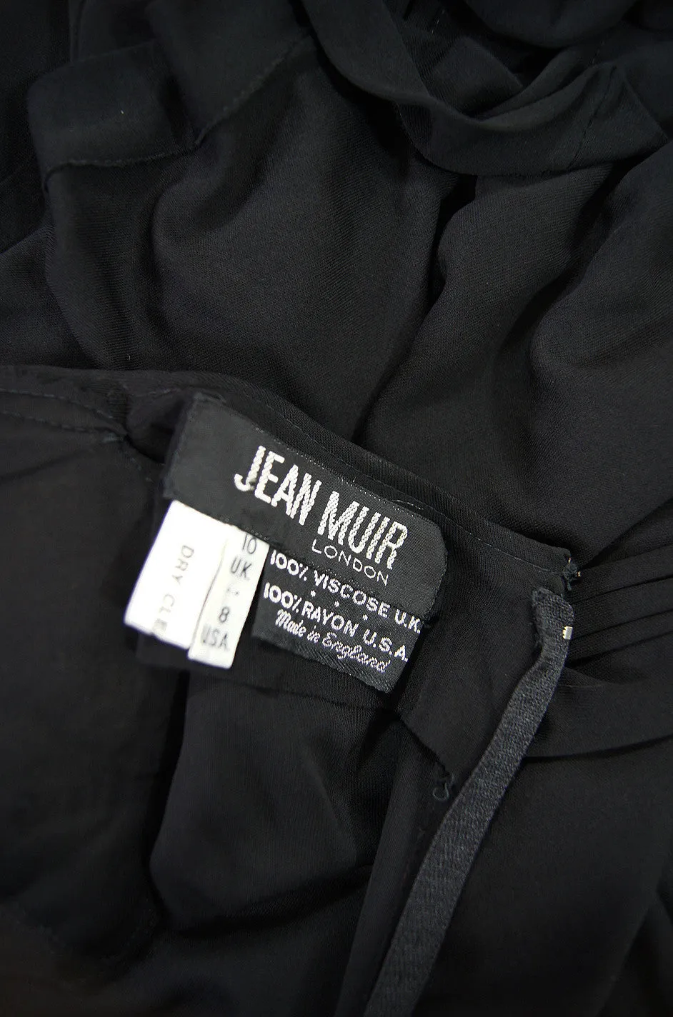 1970s Jean Muir Jersey Maxi w Ties