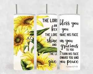 20 oz Skinny Tumbler - Sunflower Blessings