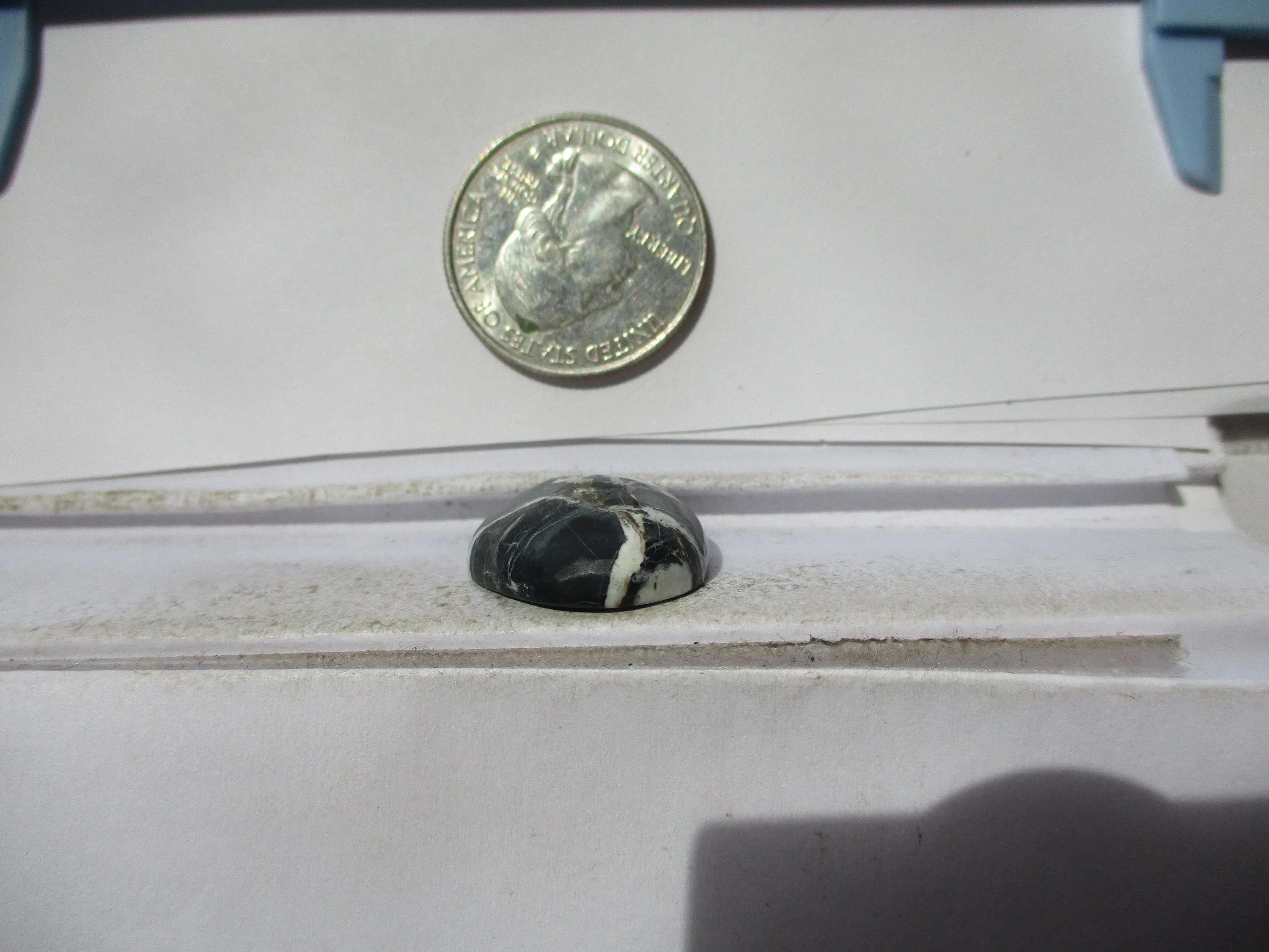 21.5 ct. (22.5x19x7 mm) 100% Natural White Buffalo Cabochon Gemstone 1DN 073