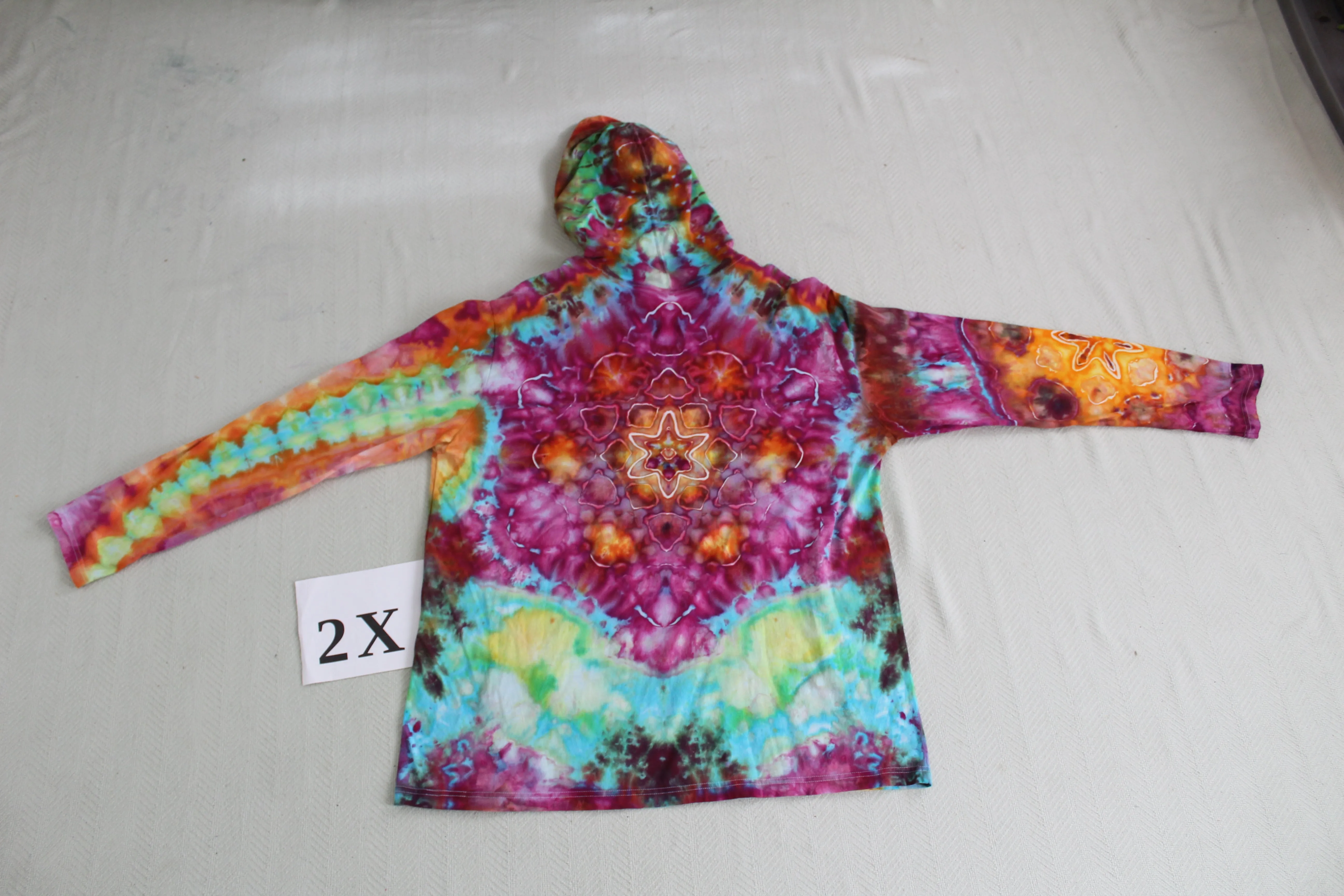 2X Long Sleeve Hooded Shirt