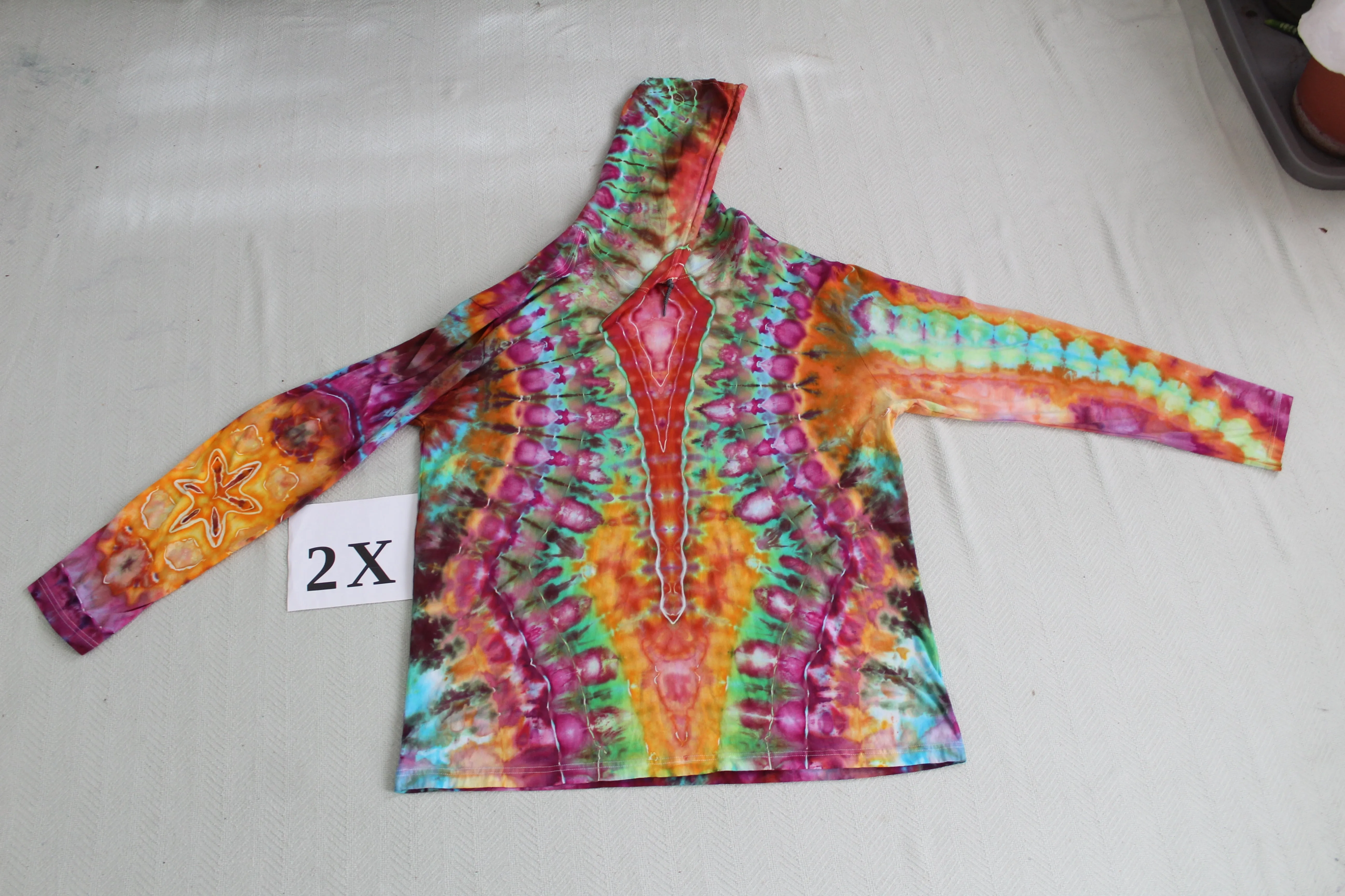 2X Long Sleeve Hooded Shirt