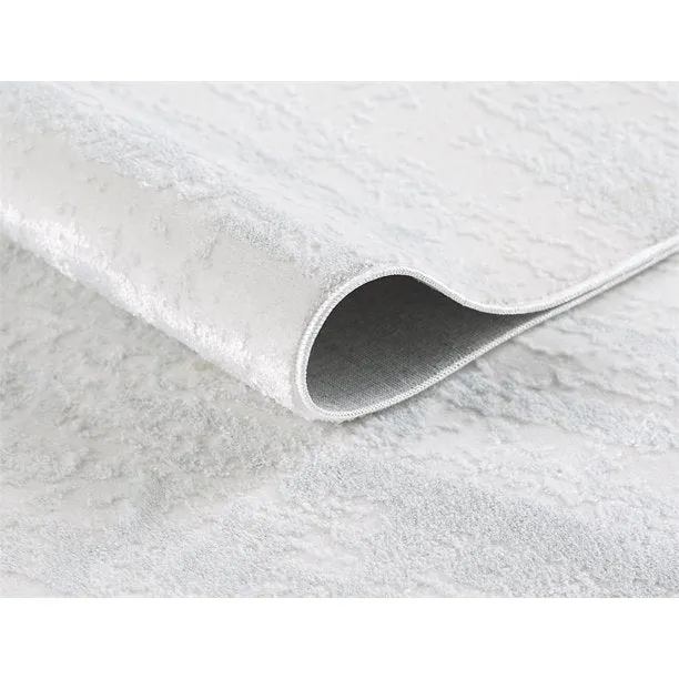 3' x 5' Area Rugs, Soft Woven Area Rug, Rectangular Floor Carpet with Rubber Antislip for Living Room Bedroom Office, Machine Washable Rugs, White
