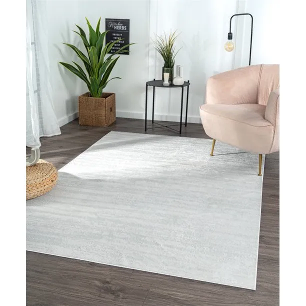 3' x 5' Area Rugs, Soft Woven Area Rug, Rectangular Floor Carpet with Rubber Antislip for Living Room Bedroom Office, Machine Washable Rugs, White