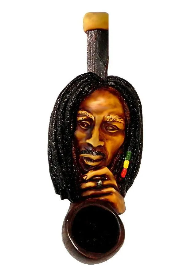 3.5" Mini Size Hand Made Resin Pipe - Various Designs - (1 Count)
