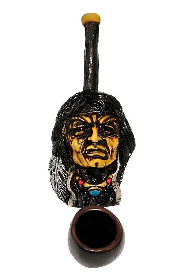 3.5" Mini Size Hand Made Resin Pipe - Various Designs - (1 Count)