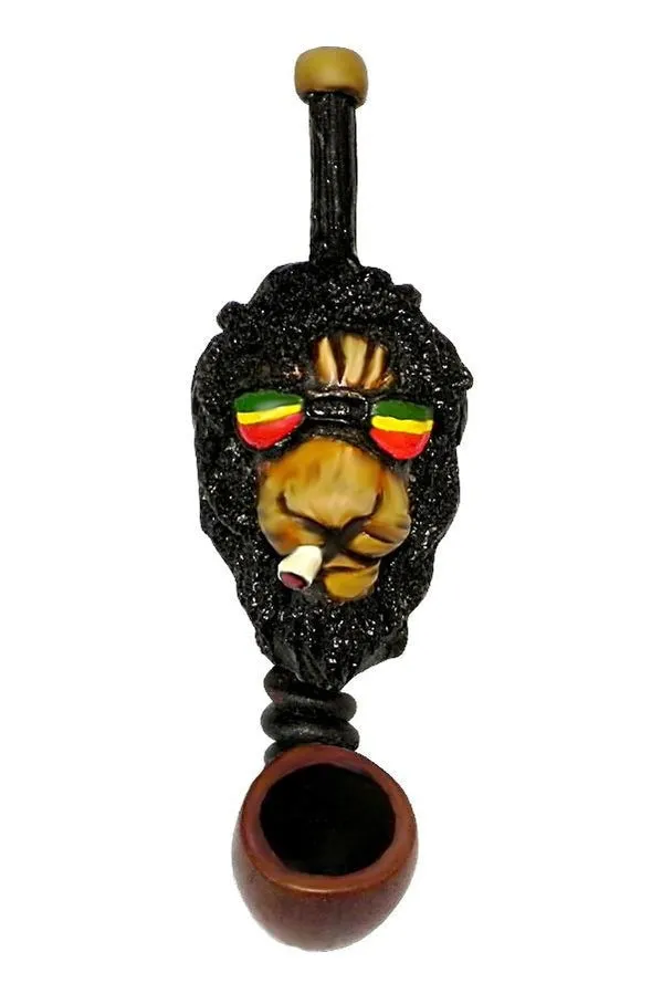 3.5" Mini Size Hand Made Resin Pipe - Various Designs - (1 Count)