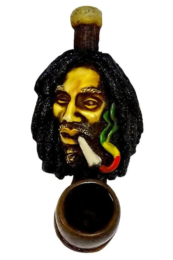 3.5" Mini Size Hand Made Resin Pipe - Various Designs - (1 Count)