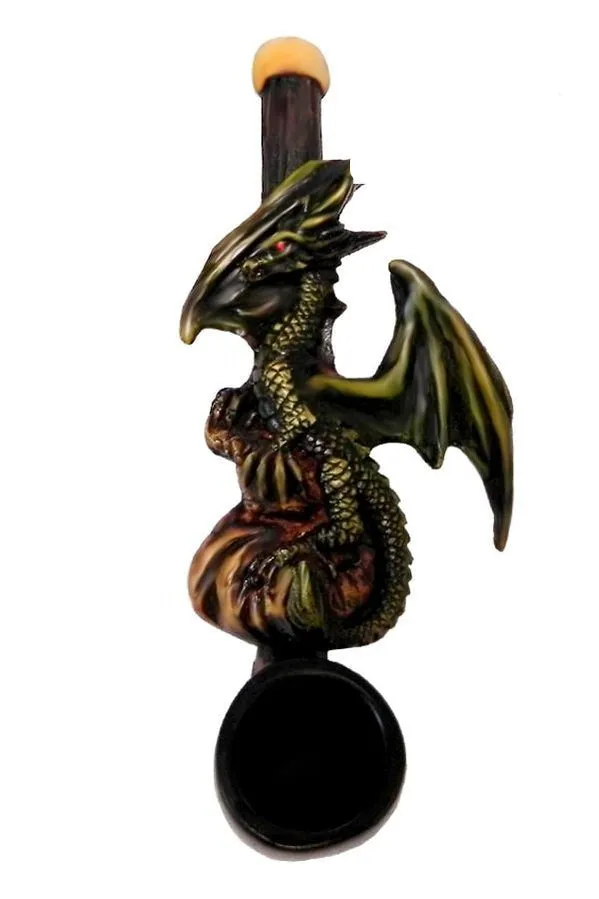 3.5" Mini Size Hand Made Resin Pipe - Various Designs - (1 Count)