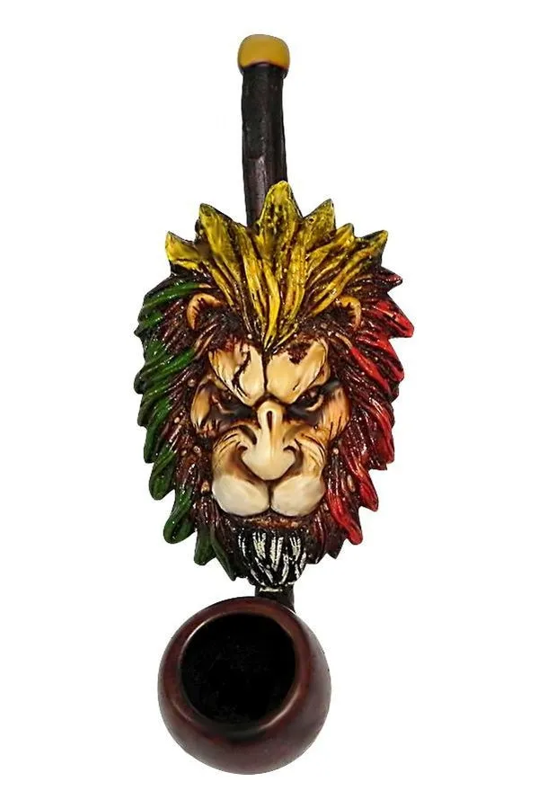 3.5" Mini Size Hand Made Resin Pipe - Various Designs - (1 Count)