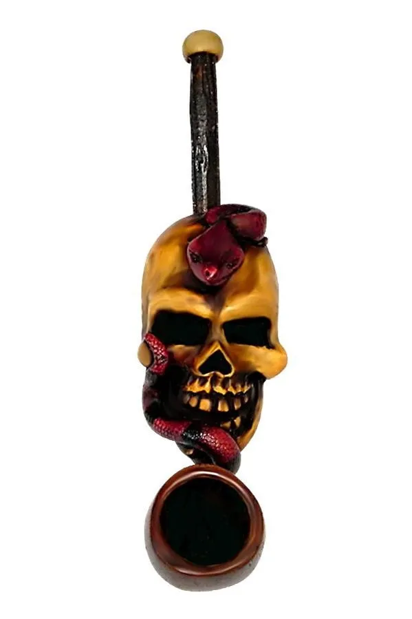 3.5" Mini Size Hand Made Resin Pipe - Various Designs - (1 Count)