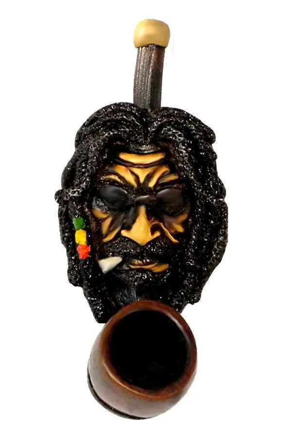 3.5" Mini Size Hand Made Resin Pipe - Various Designs - (1 Count)