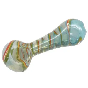 4" Dark Snipper Rasta Glass Handpipe - Colors May Vary - (1 Count)