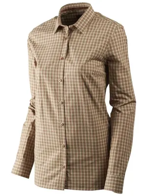 50% OFF HARKILA Shirt - Ladies Selja Cotton - Moonlight Rose Check - Size:  UK 10 MEDIUM