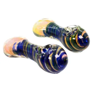 5.5" Heavy Colorful Swirled Glass Pipe - Design May Vary - (1 Count)