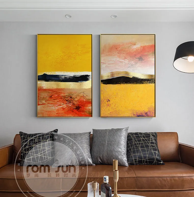 Abstract Bright Colour Blocks Wall Art