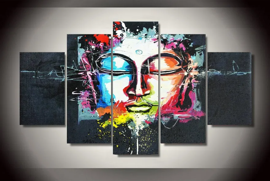 Abstract Buddha Canvas
