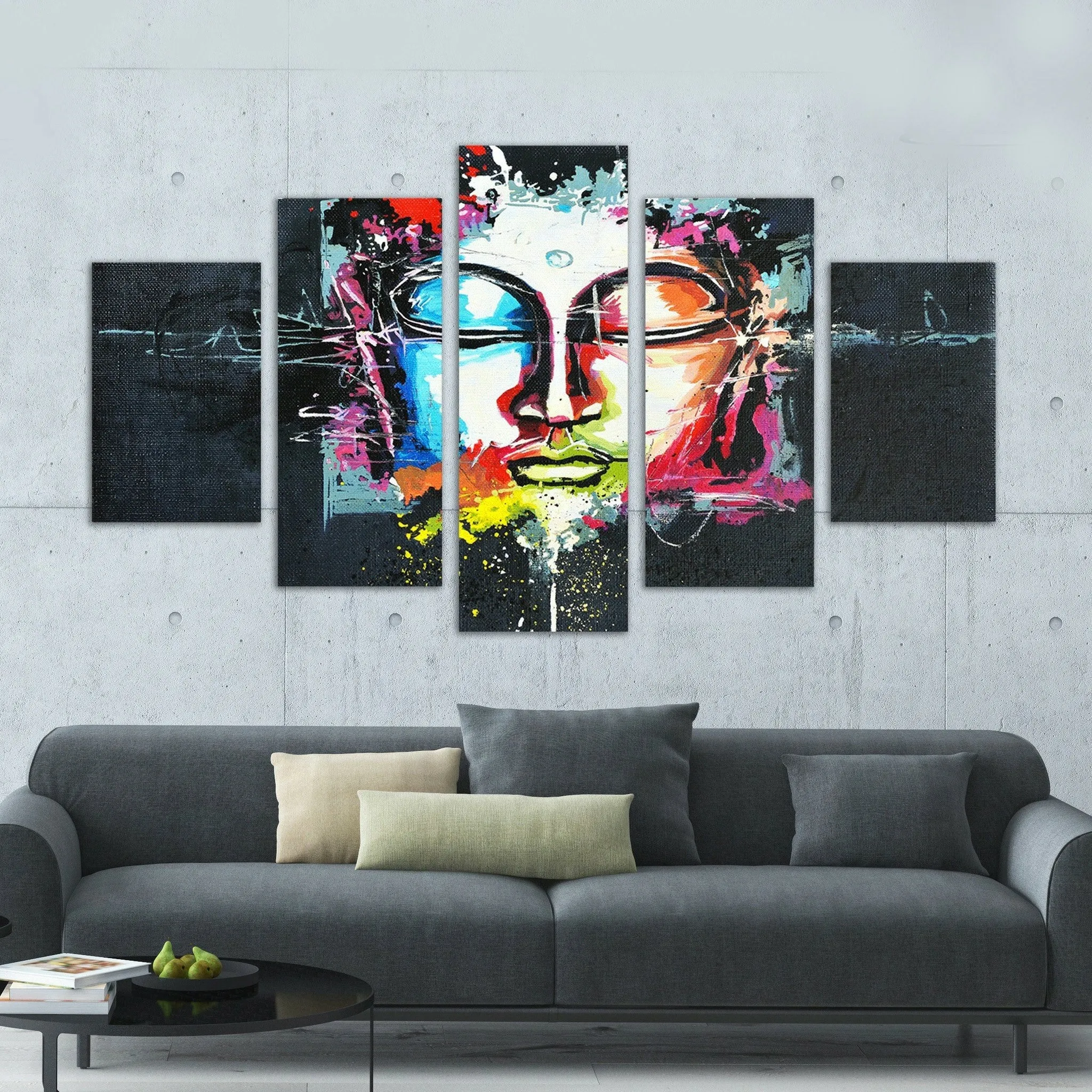 Abstract Buddha Canvas
