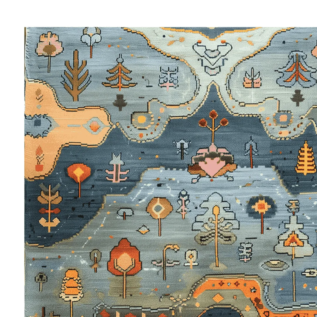 Abstract Journey Hand Knotted Rug