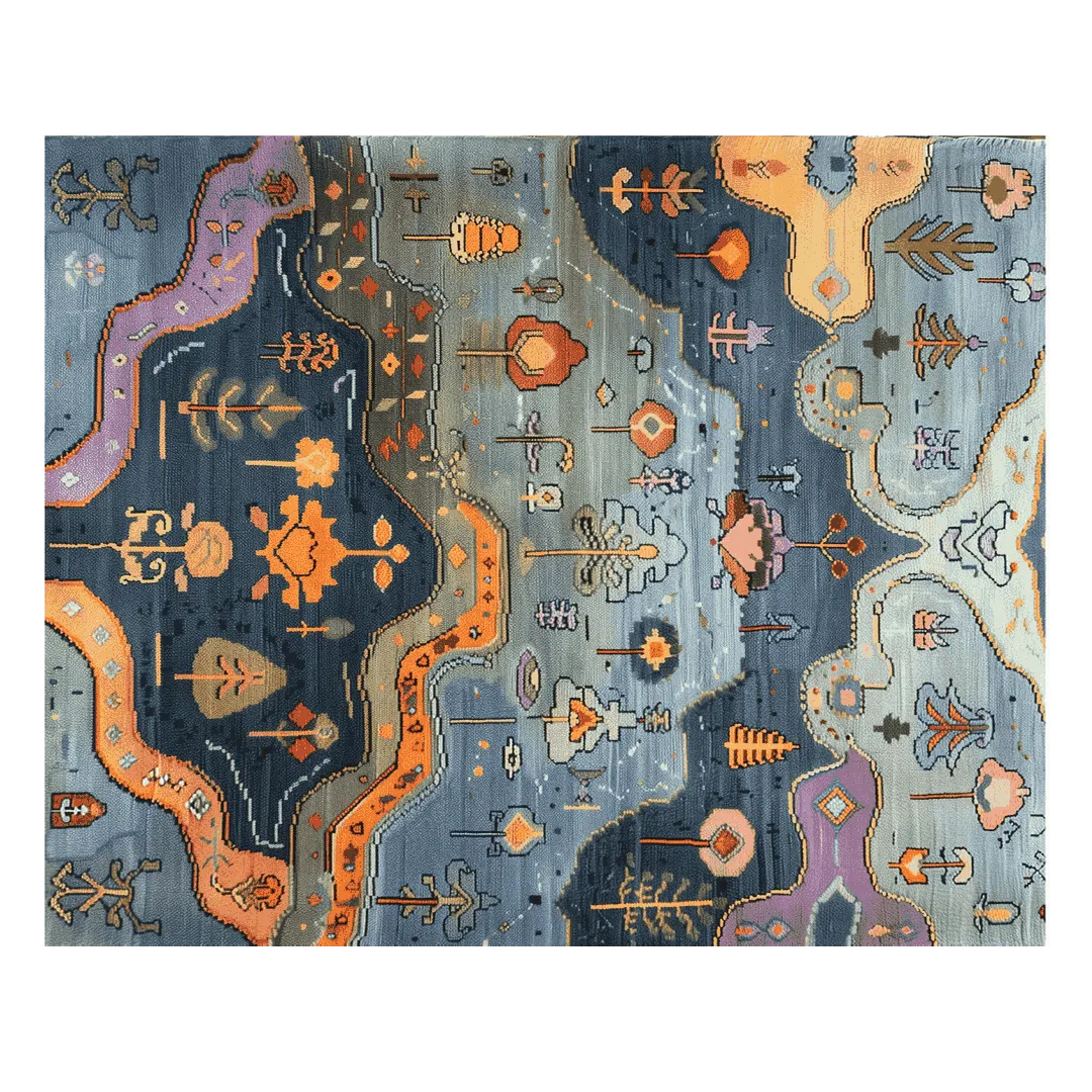 Abstract Journey Hand Knotted Rug