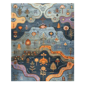 Abstract Journey Hand Knotted Rug