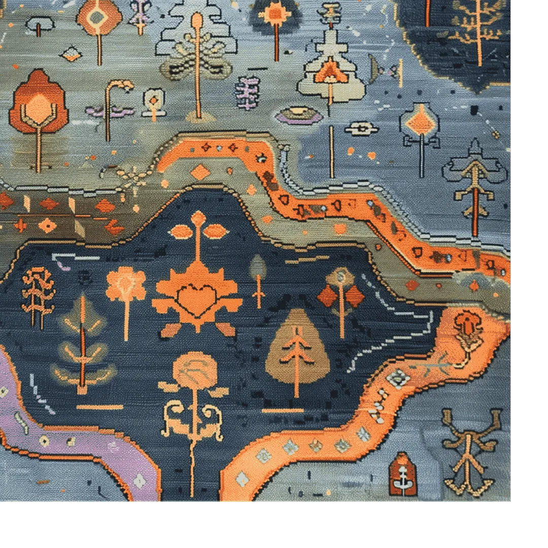 Abstract Journey Hand Knotted Rug