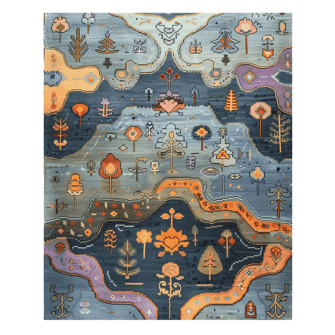 Abstract Journey Hand Knotted Rug