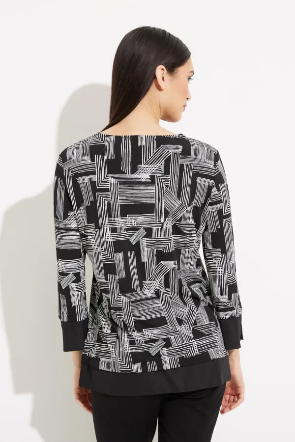 Abstract Print Top Style 233225