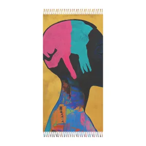 Abstract Silhouette Beach Towel