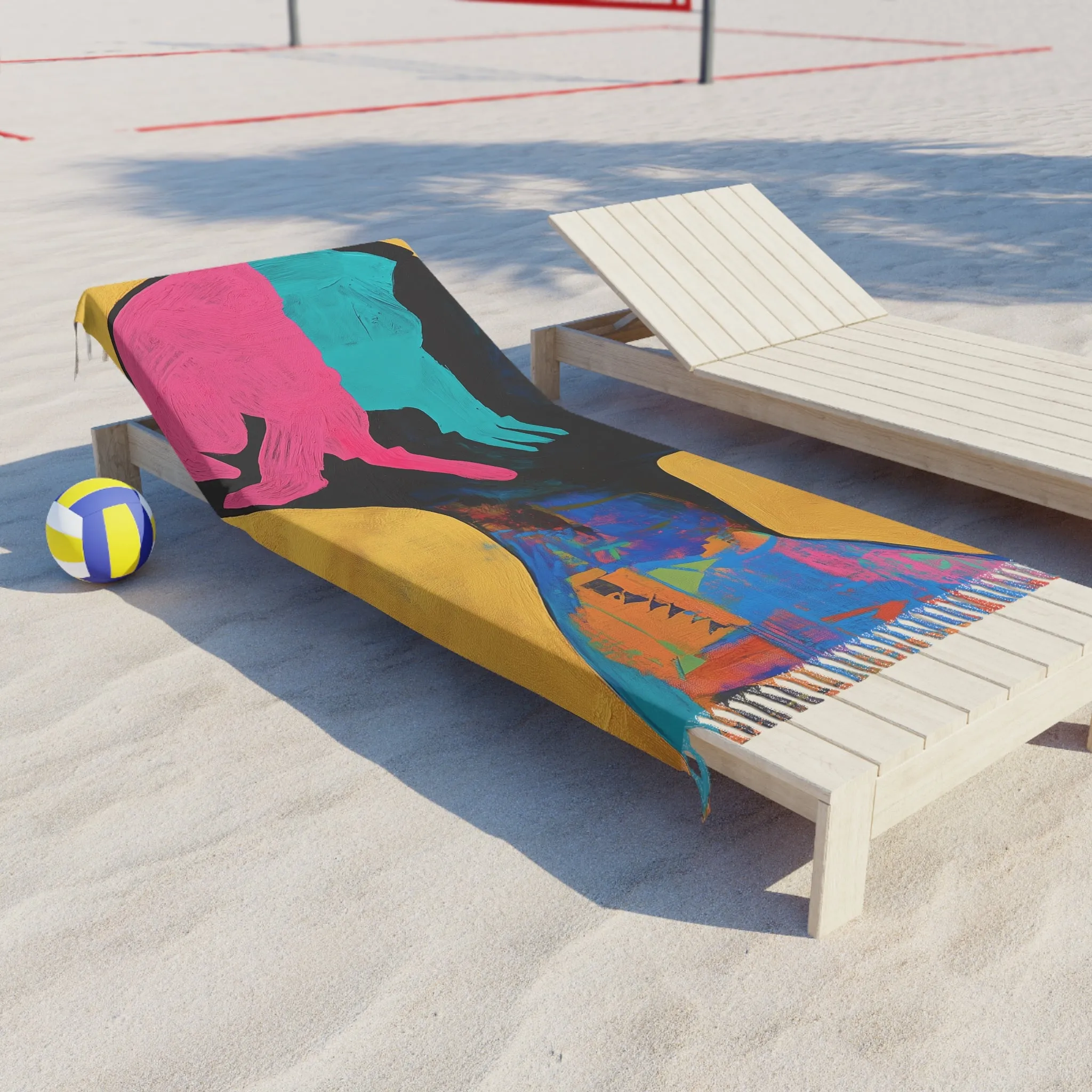 Abstract Silhouette Beach Towel