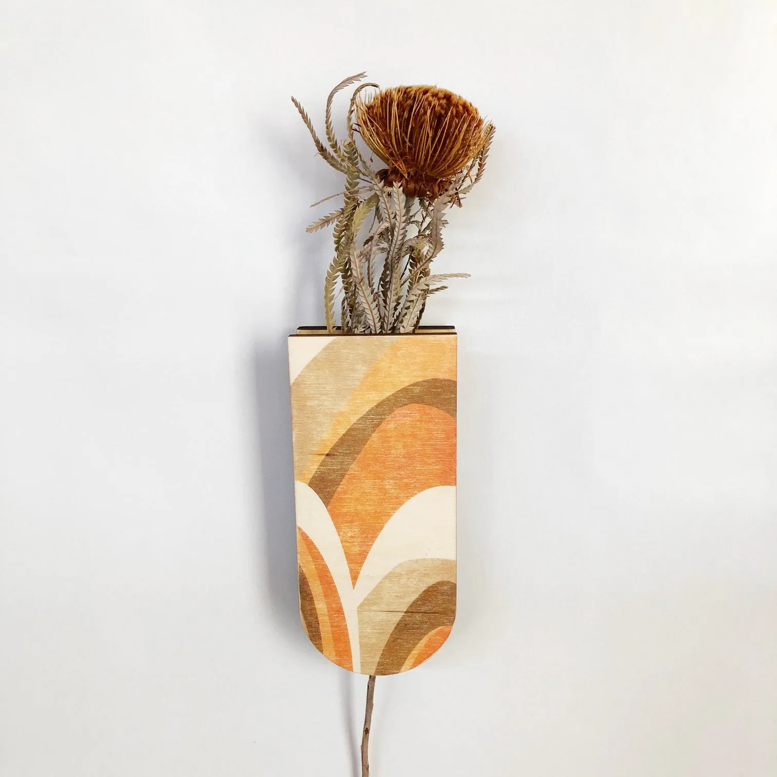 Abstract Skinny Pocket Wall Planter Vase