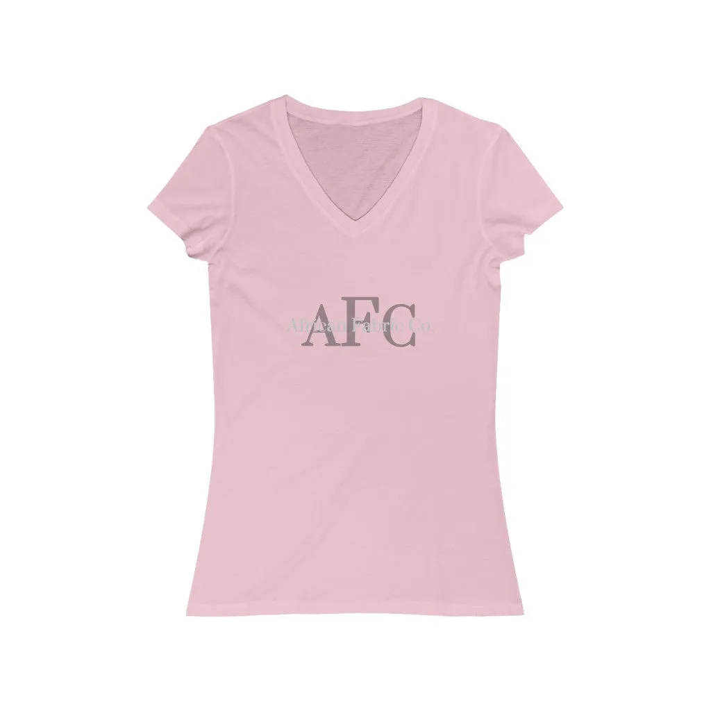 African Fabric Co. Women's Jersey Short Sleeve V-Neck Tee