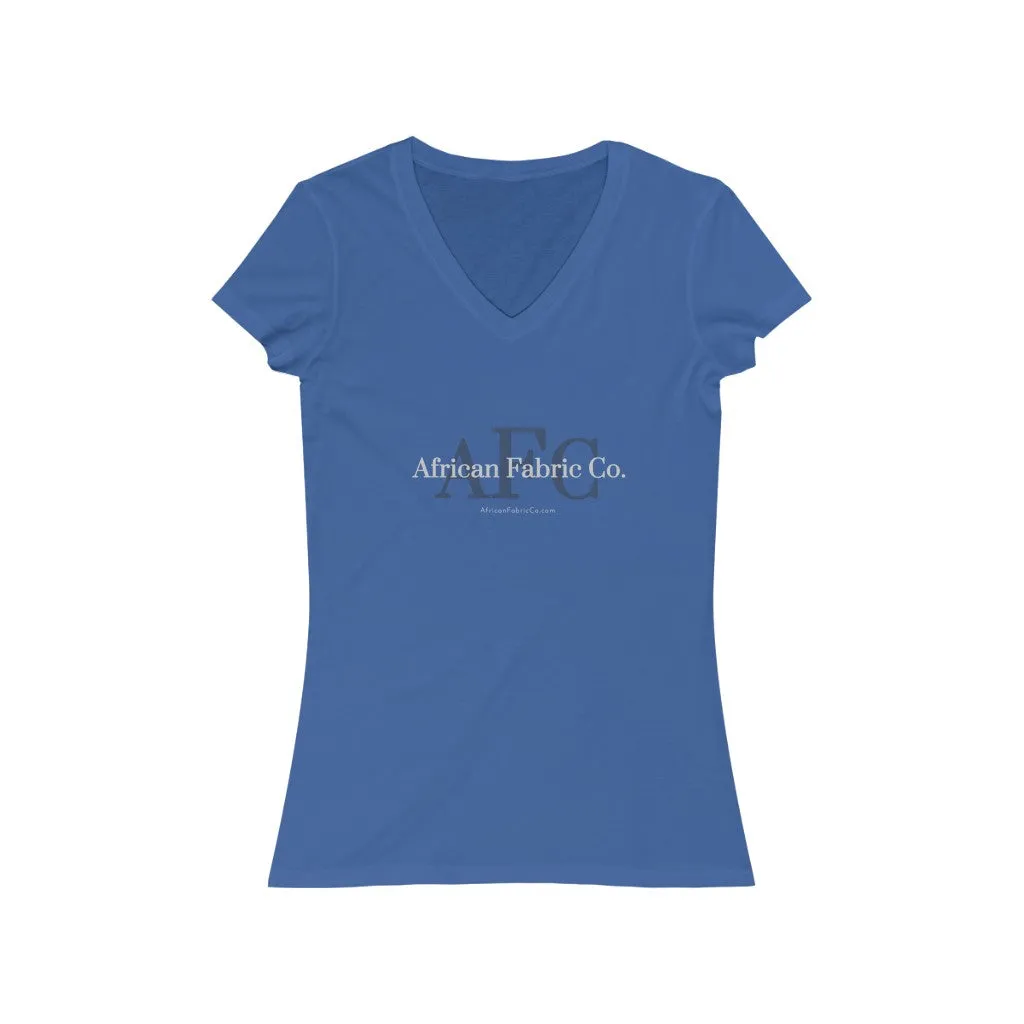 African Fabric Co. Women's Jersey Short Sleeve V-Neck Tee