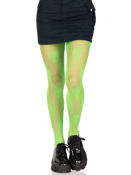 Alien Net Tights - Green - One Size