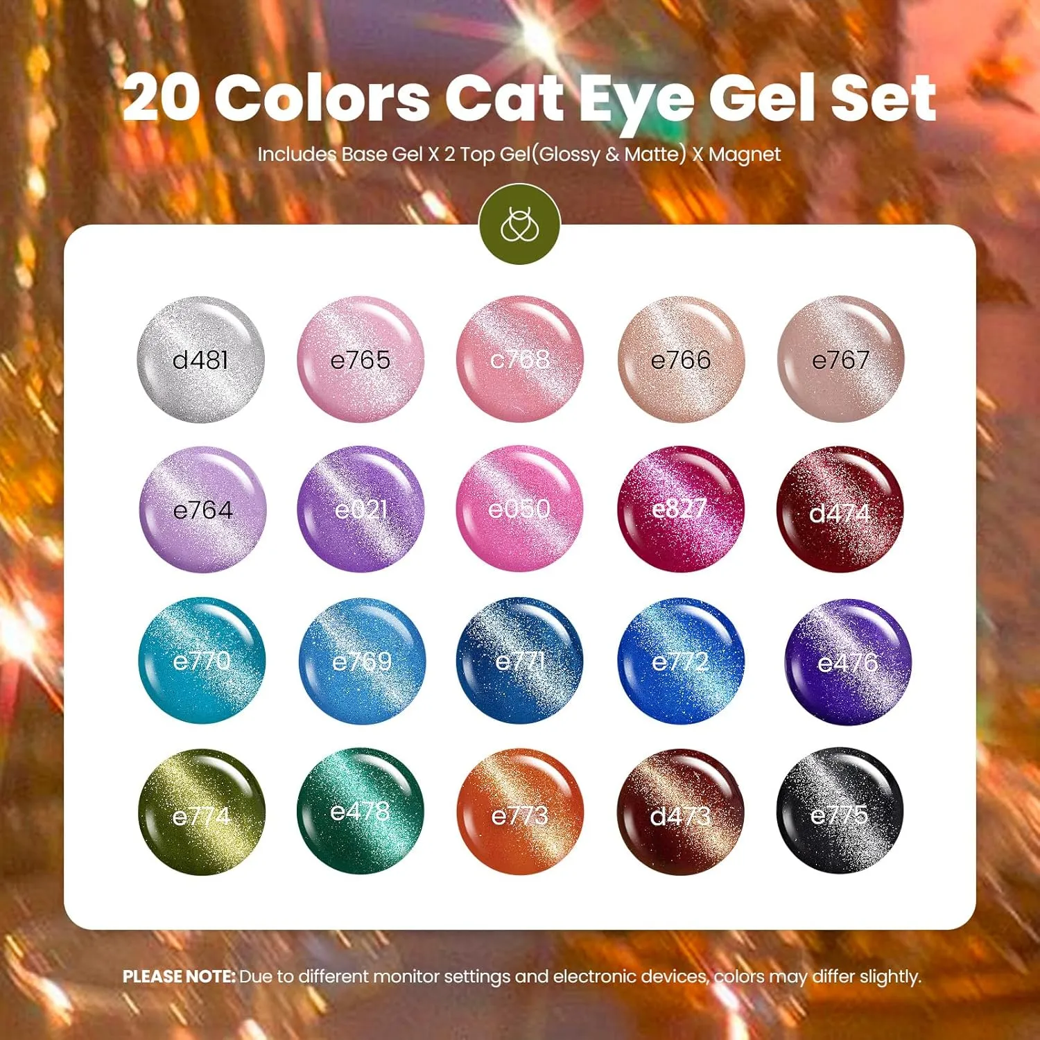 All Cat Eye 20 Gel Colors Set Perfect Gift
