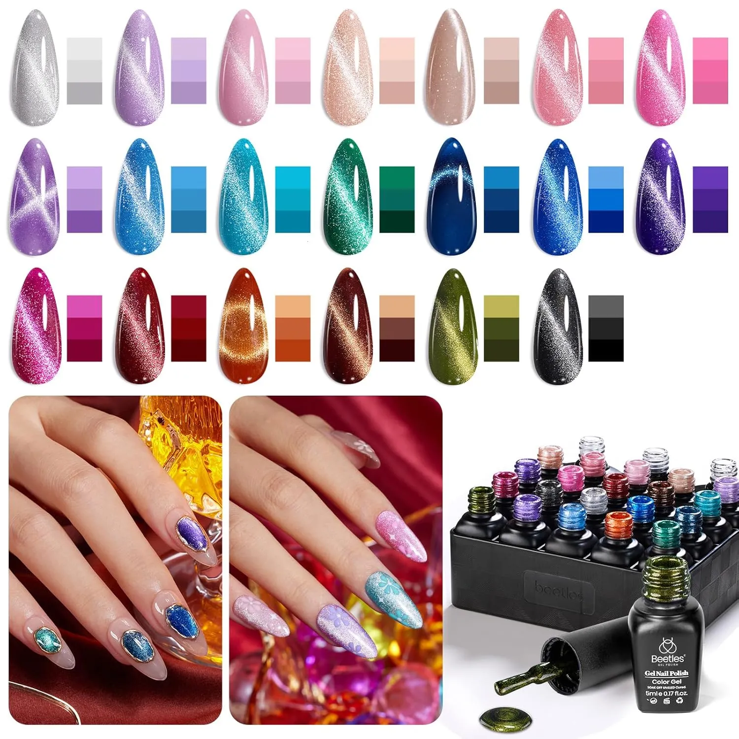 All Cat Eye 20 Gel Colors Set Perfect Gift