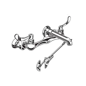 American Standard Heritage Service Sink Faucet with Bottom Brace and Offset Shanks