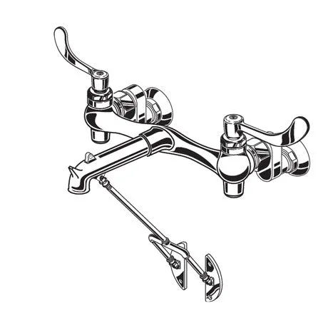 American Standard Heritage Service Sink Faucet with Bottom Brace and Offset Shanks