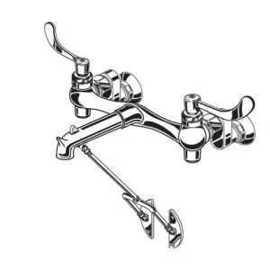 American Standard Heritage Service Sink Faucet with Bottom Brace and Offset Shanks