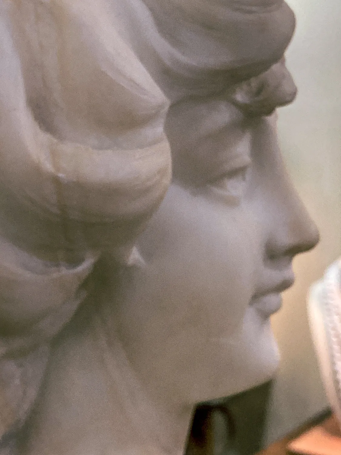 Antique Hand Carved Italian Marble Female Bust by Adolfo Cipriani (1880-1930)