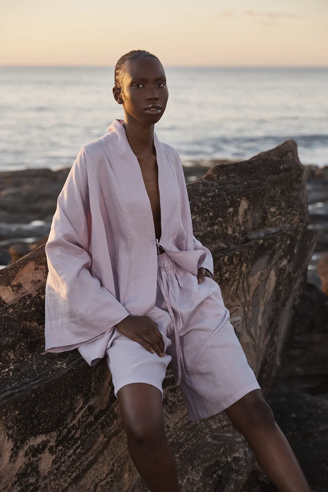 Anya Linen Kimono Mist