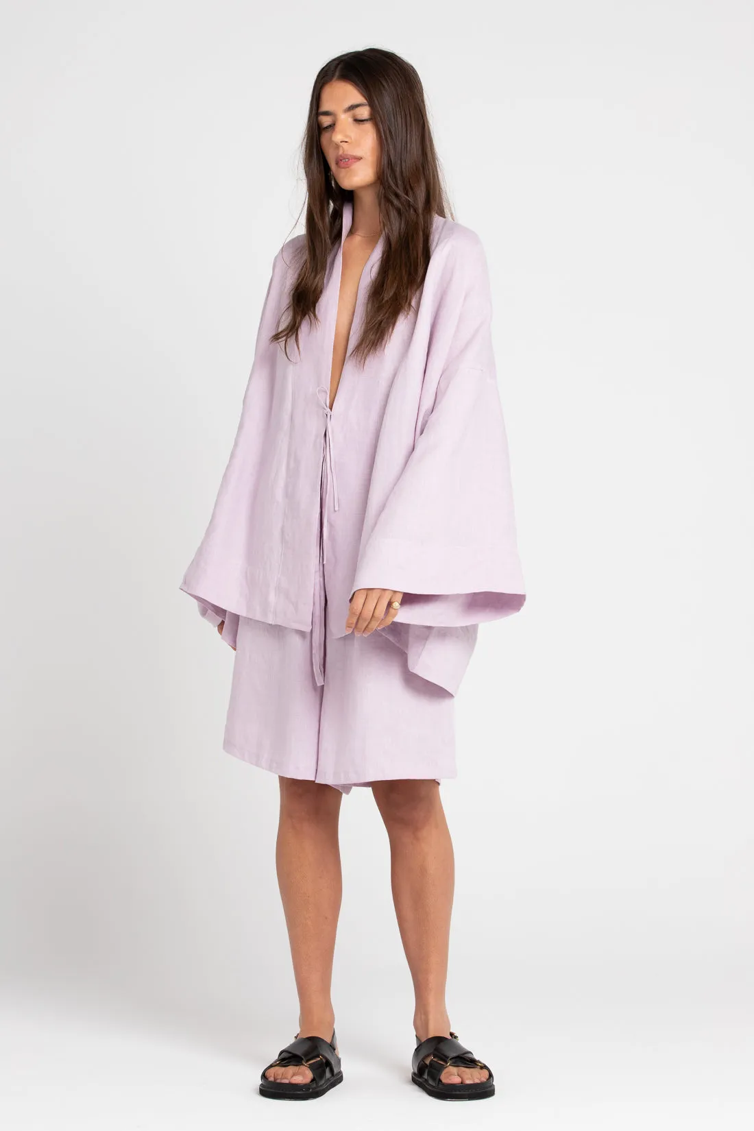Anya Linen Kimono Mist