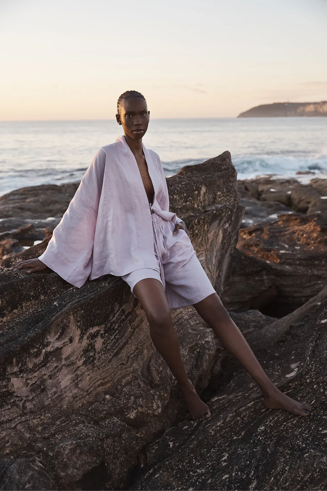 Anya Linen Kimono Mist