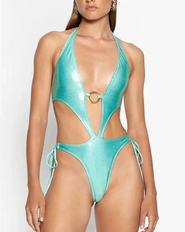Aqua Tie Up Bodysuit