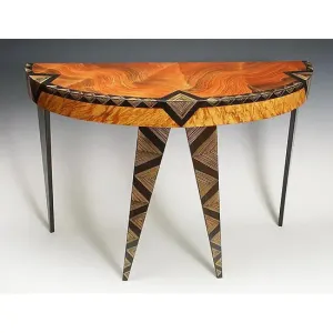 Art Deco Demilune End Table by Grant Noren