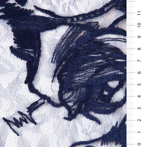 Artistic Abstract Rose Design Rayon Embroidery Fabric