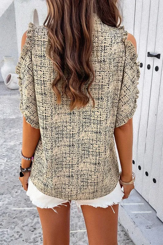 Artistic Edge Open Shoulder Blouse