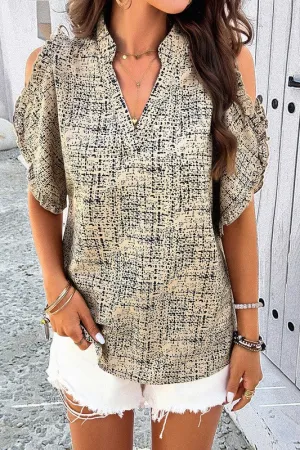 Artistic Edge Open Shoulder Blouse