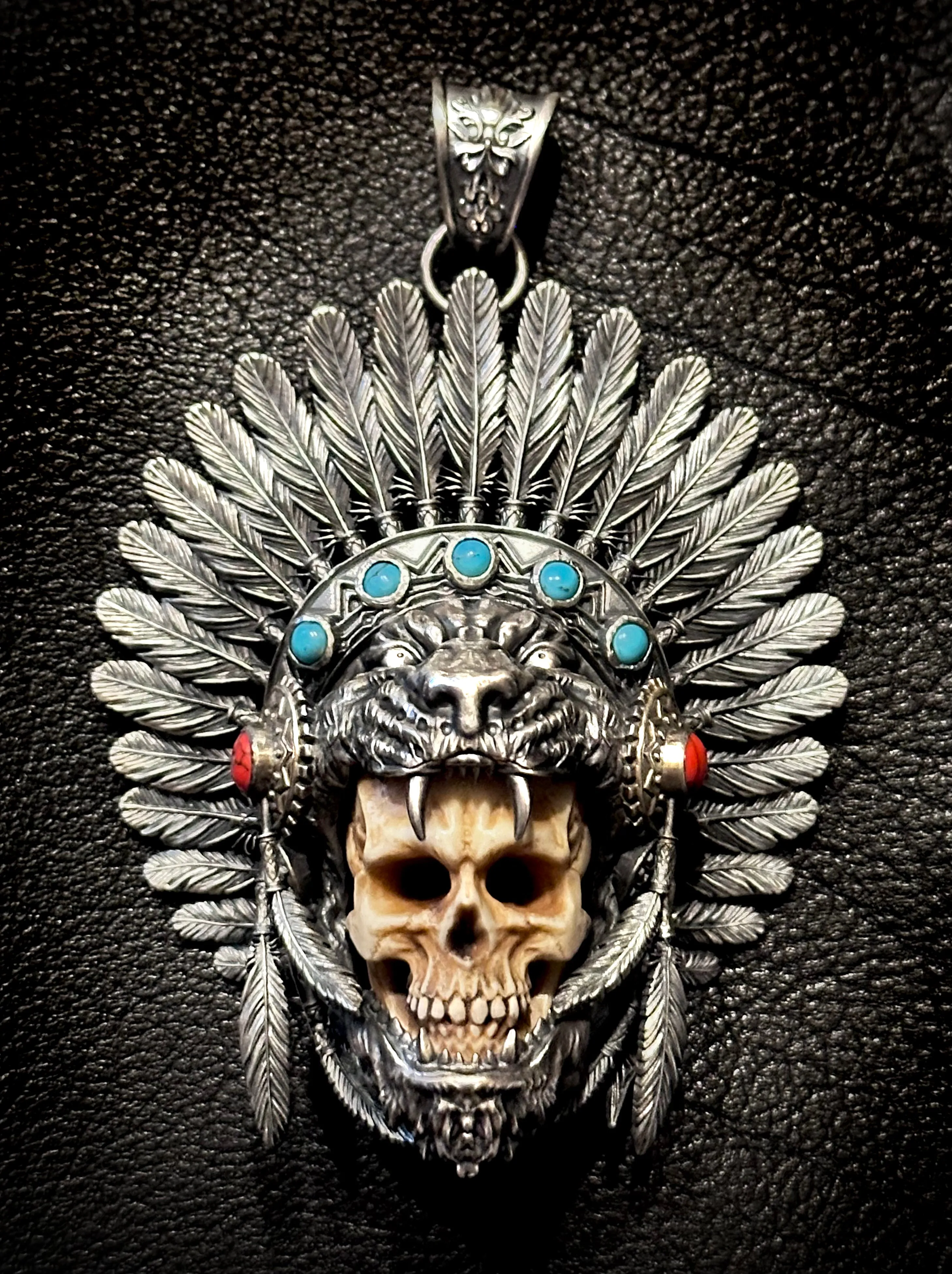 Aztec Mexican Warrior Amulet Pendant
